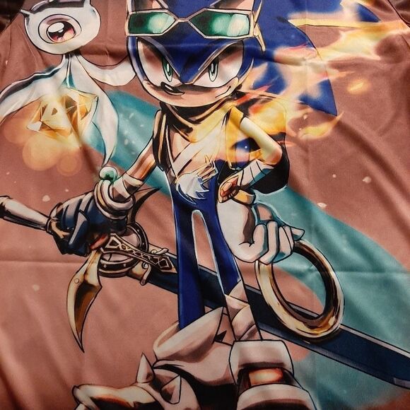 New Sonic Hedgehog Flame 3d Screen Print Shirt Youth Kids XL - Picture 2 of 4